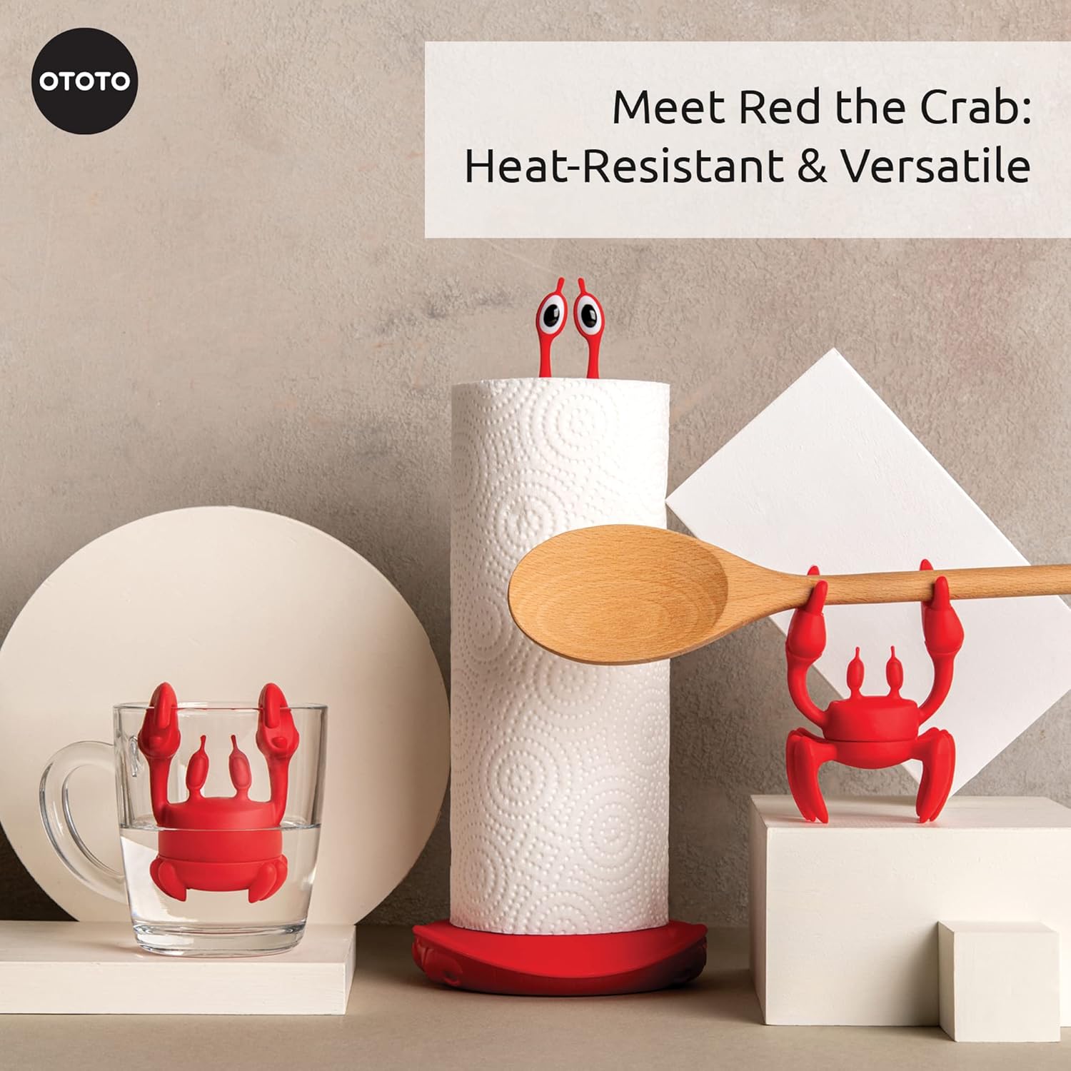 Red the Crab Silicone Utensil Rest