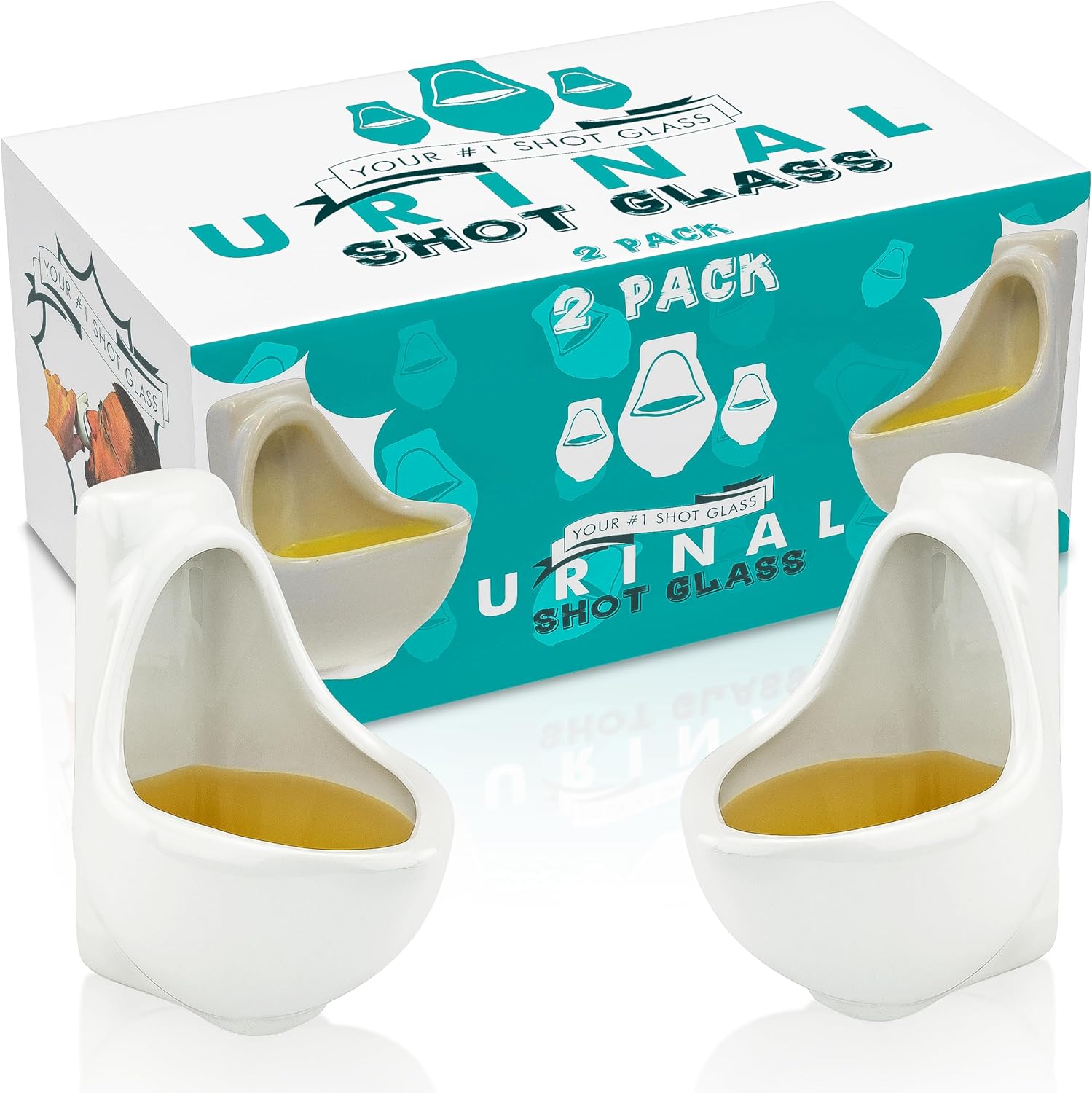 Ceramic Urinal Shot Glasses